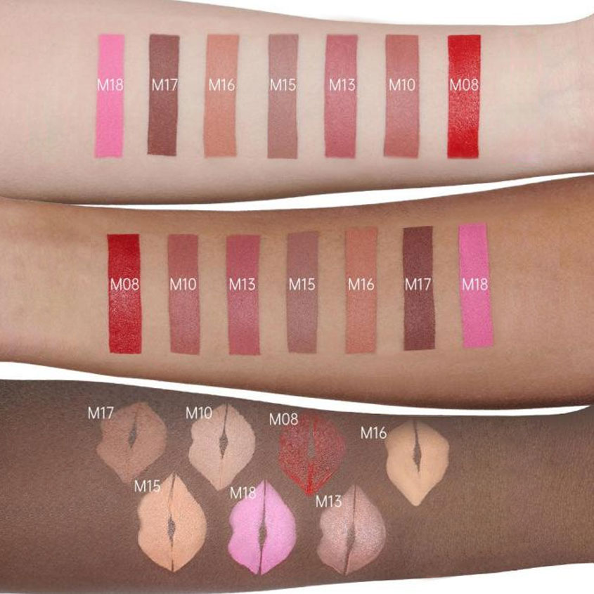 Seven velvet shades